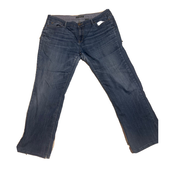 Eddie Bauer Bootcut Jeans Womens 16x33 Cotton Blue Denim Pants Mid-rise Trousers - Picture 4 of 16